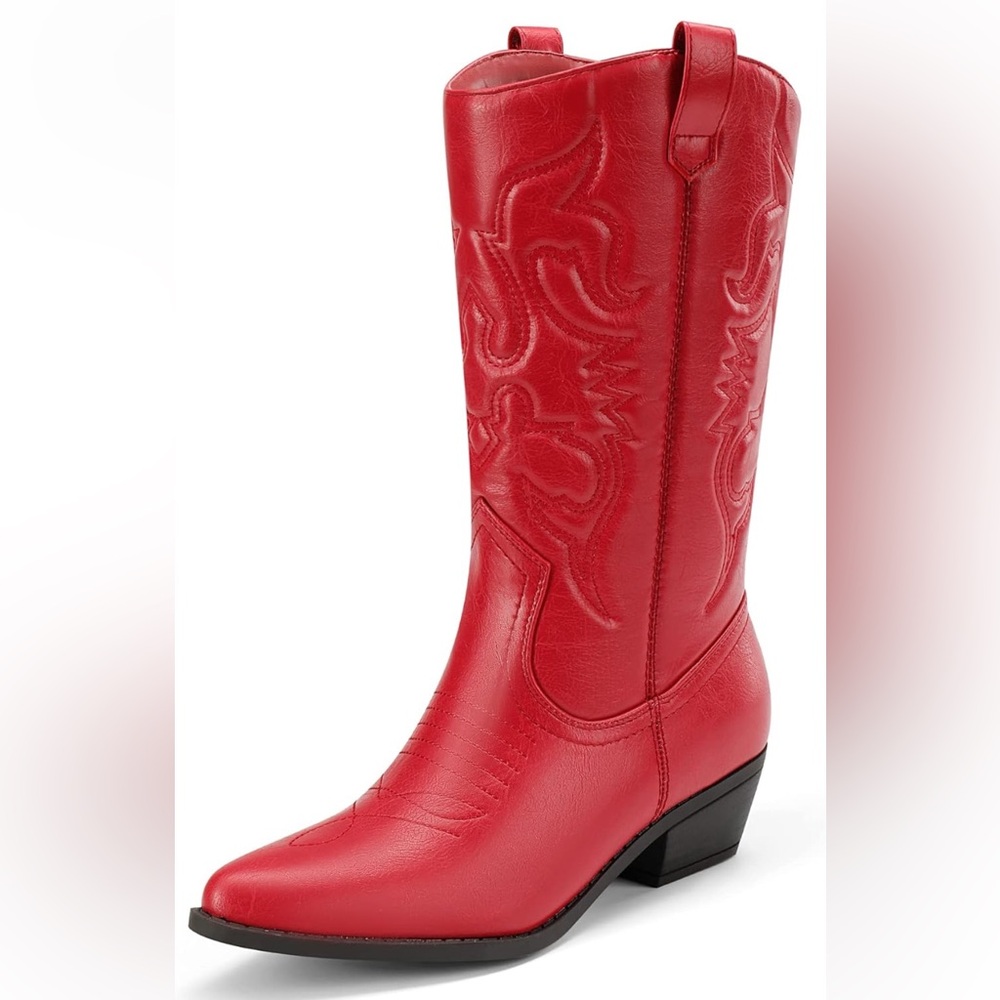 Red cowgirl boots